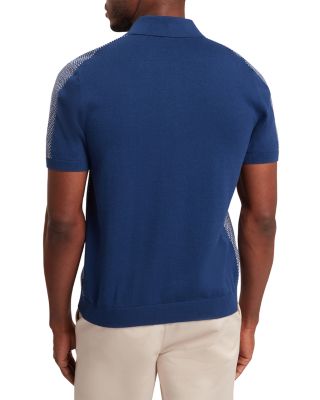 Noliva Short Sleeve Small Stitch Button Through Polo