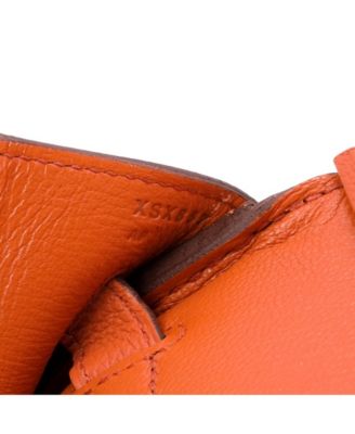 Birkin 40 Handbag Orange Togo with Palladium Hardware