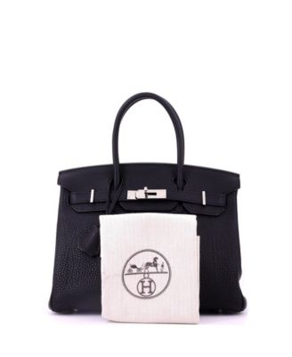 Birkin 30 Handbag Black Togo with Palladium Hardware