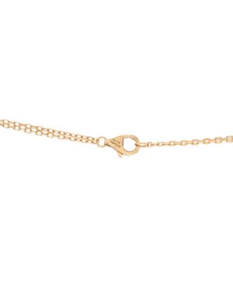  2 Diamonds Love Pendant Necklace 18K Gold and Diamonds, 16"