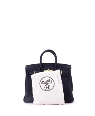 Birkin 25 Handbag Blue Togo with Gold Hardware