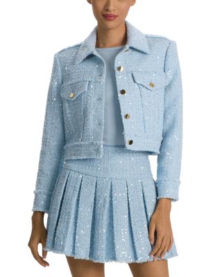 Chloe Sparkle Tweed Cropped Jacket