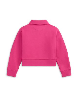 Girls' Double Knit Collared Boxy Sweatshirt - Little Kid