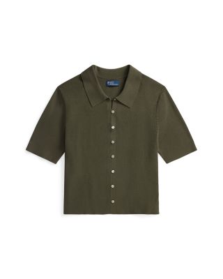 Short Sleeve Collared Cardigan
