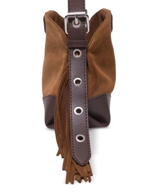 Miss M Mini Suede & Leather Shoulder Bag