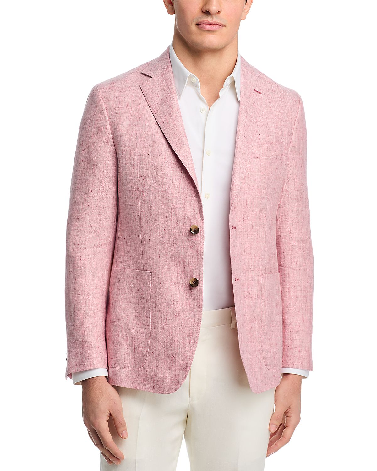 The Men's Store at Bloomingdale's Linen Melange Solid Regular Fit Extra-Soft Jacket - Exclusive