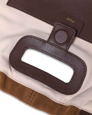 M Large Suede & Leather Tote 