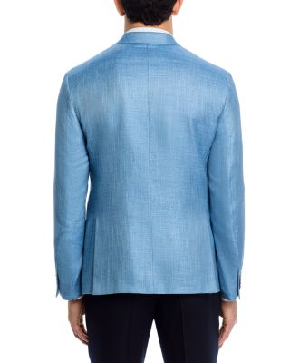 Viscose Bamboo Textured Solid Regular Fit Classic Jacket - Exclusive