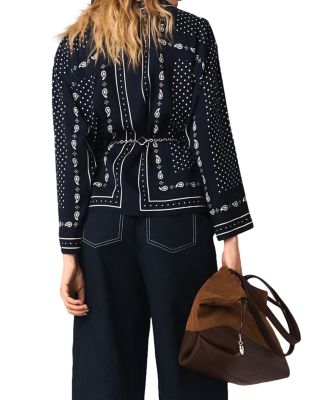 Chain Belt Bandana Print Shirt