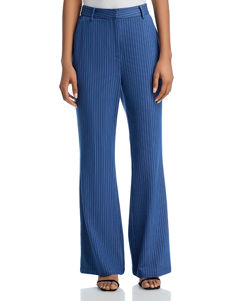 Aqua Pinstripe Pants - Exclusive