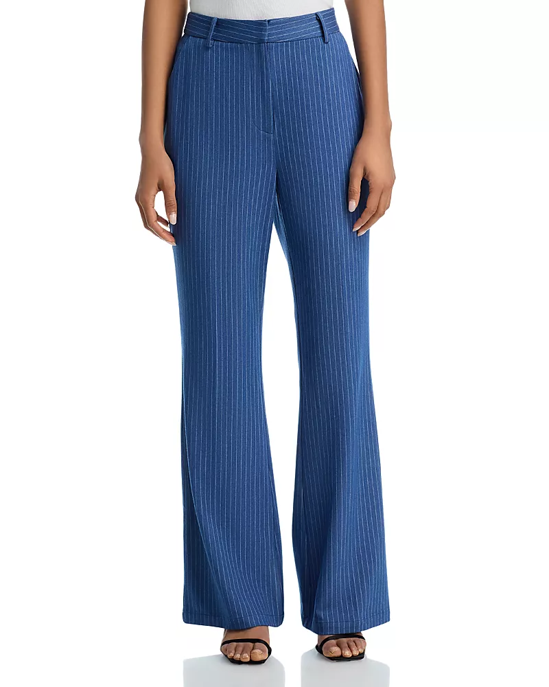 Aqua Pinstripe Pants - Exclusive