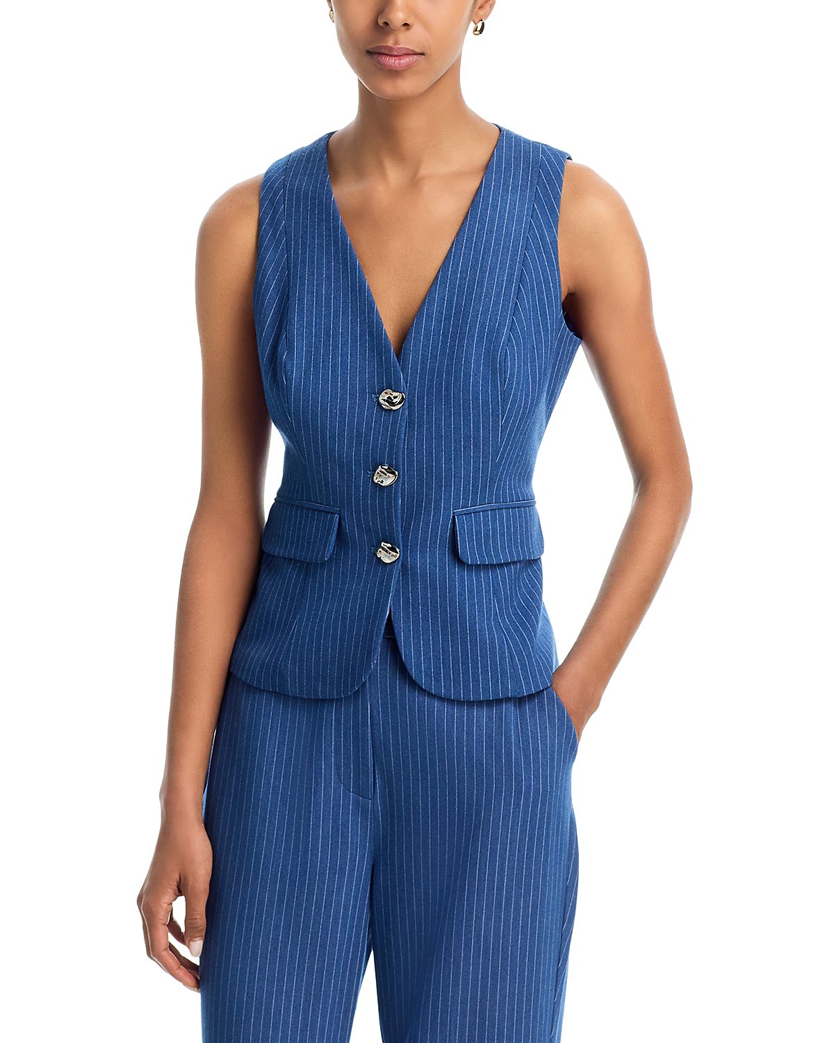 Aqua Pinstripe Vest - Exclusive