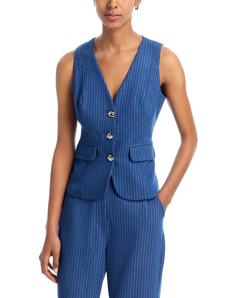 Aqua Pinstripe Vest - Exclusive
