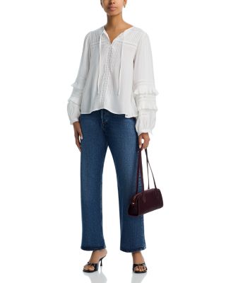 Voile Eyelet Ruffle Top - Exclusive