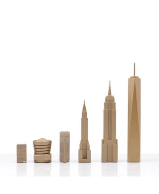  Luxury Bronze New York with New York Map Chess Board Game Set - 14+ Years