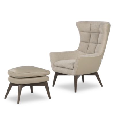 Florence Leather and Fabric Chair