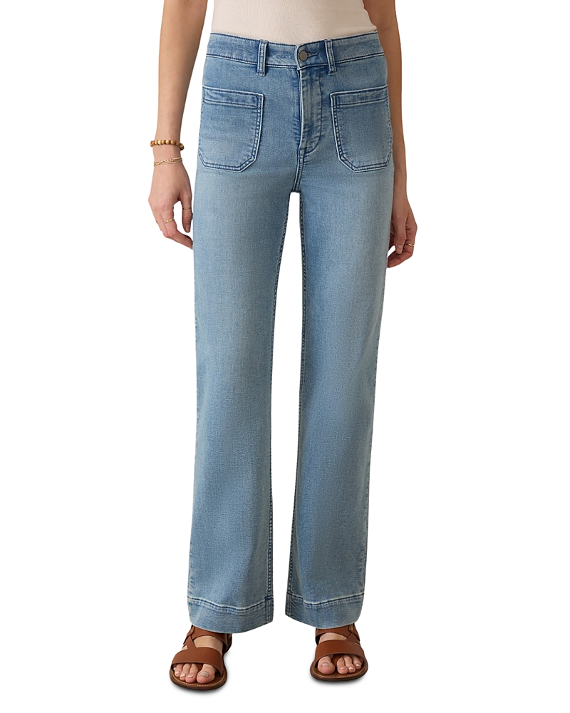 Faherty Stretch Terry Patch Pocket Ankle Pants in Eastern Shore