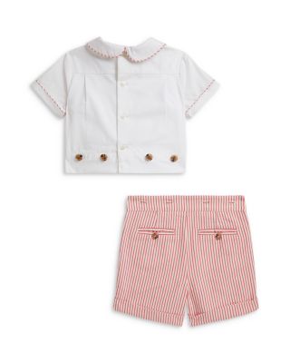 Boys' Smocked Cotton Shirt & Striped Shorts - Baby