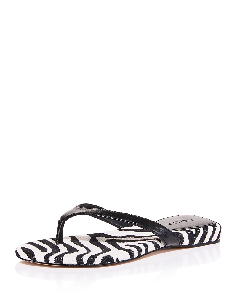 Aqua Women's Jules Embellished Thong Sandals - Exclusive In Black