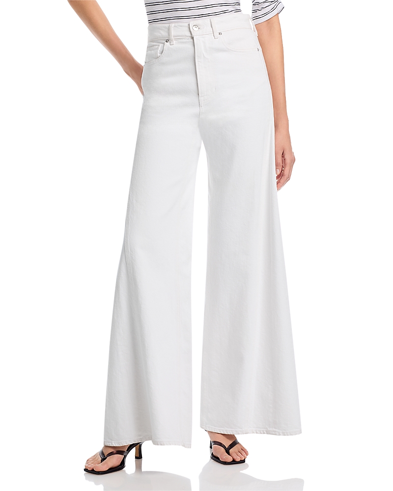 Veronica Beard Vicki High Rise Extra Wide Leg Jeans in White