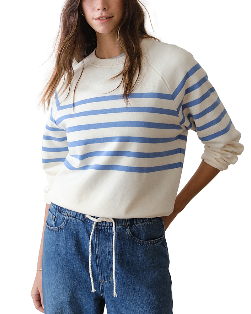 Marine Layer Cloud 9 Fleece Raglan Oversized Crewneck Sweatshirt