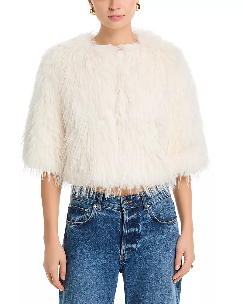Bcbgmaxazria Aspen Faux Fur Shrug