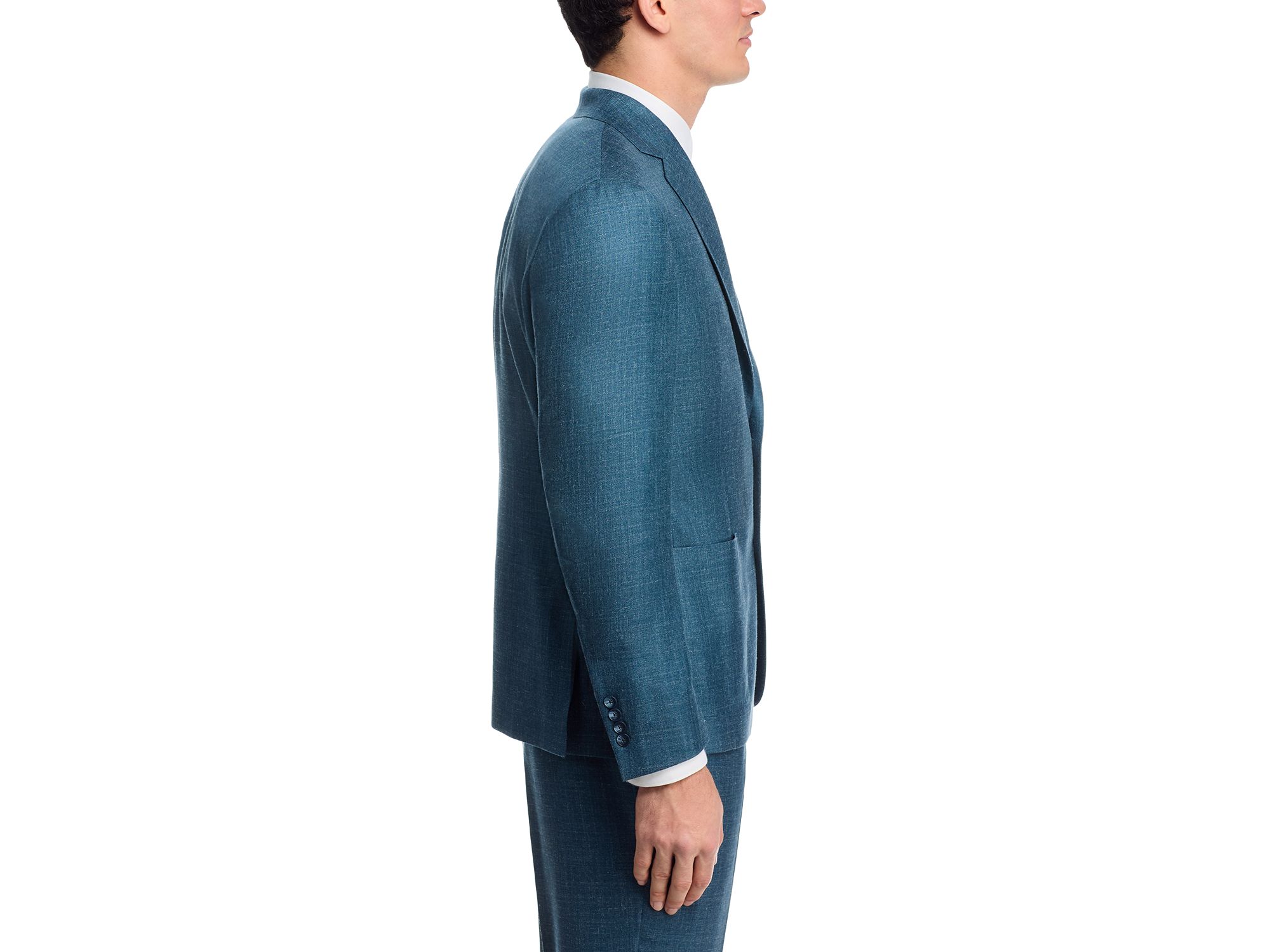 Wool, Silk & Linen Mélange Suit Jacket — Image 4