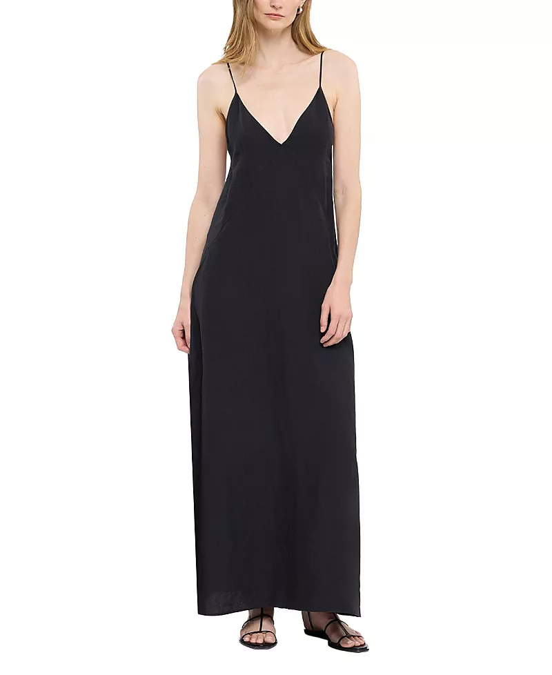 Another Tomorrow Seamed Slip Dress