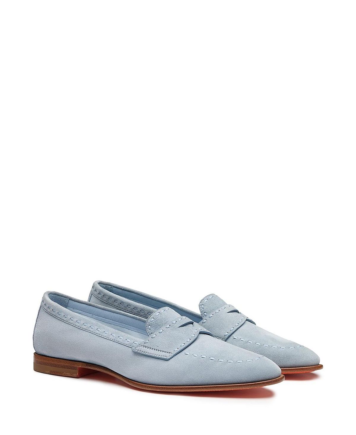 Santoni Women's Suede Penny Loafer