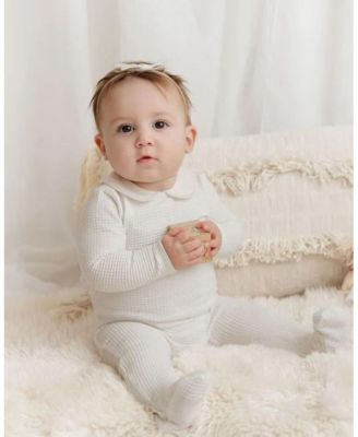 Unisex Ribbed Embroidered Collar Collection Take Me Home Set - Baby