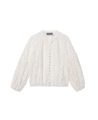  Women's Floral Jacquard Blouse