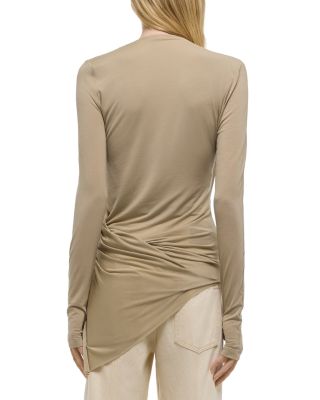 Twist Draped Long Sleeve Top