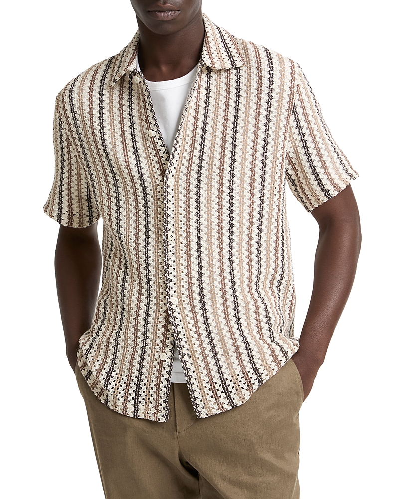 Vince Beach Stripe Short Sleeve Shirt