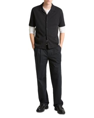 Mesh Knit Short Sleeve Cabana Shirt