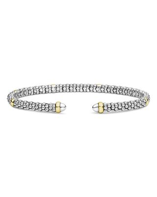 18K Yellow Gold & Sterling Silver Signature Caviar Mini Versa Torque Bracelet  