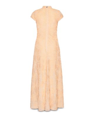 Mesh Cap Sleeve Maxi Dress