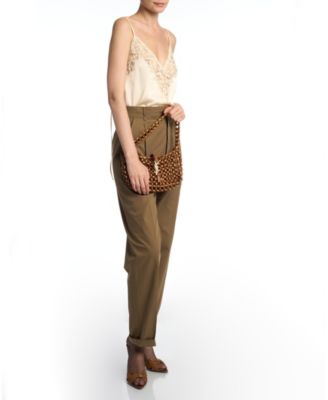 Le 5 A 7 Beaded Wood Shoulder Bag