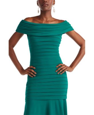  Elisea Shutter-Pleated Crepe Gown