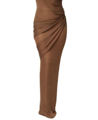  Opulent Metallic Maxi Skirt