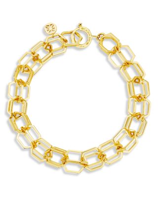 18K Yellow Gold B Home Open Link Bracelet
