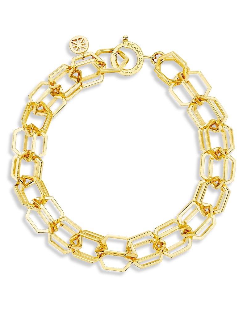 Cadar 18K Yellow Gold B Home Open Link Bracelet