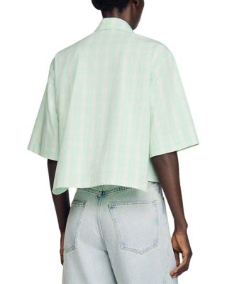 Kaia Crop Check Shirt 