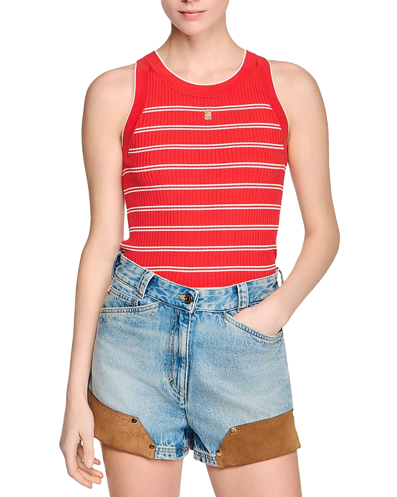 Sandro Rib Knit Vest Top