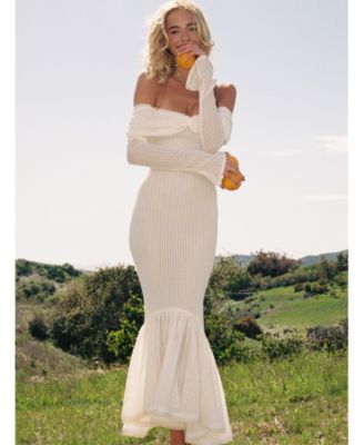 Kaedyn Long Sleeve Crochet Mermaid Maxi Dress