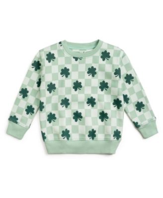 Boys' Shamrock Checkered St. Patrick's Day Sweatshirt - Little Kid, Big Kid