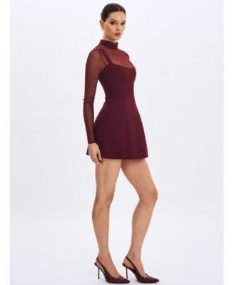  Natasha Faux Two-Piece Turtleneck Mini Dress