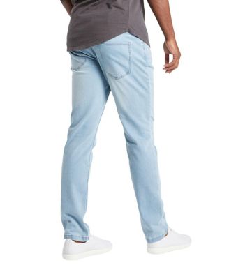 Men's Classic Fit Jeans Signature Stretch Denim Light Blue Wash