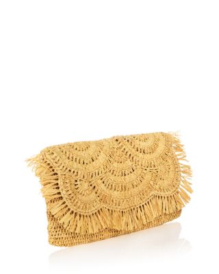 Giselle Small Raffia Clutch 