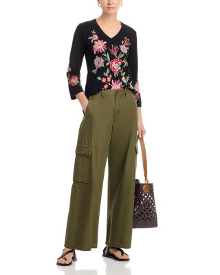 Three Quarter Sleeve Traounto V Neck Tee