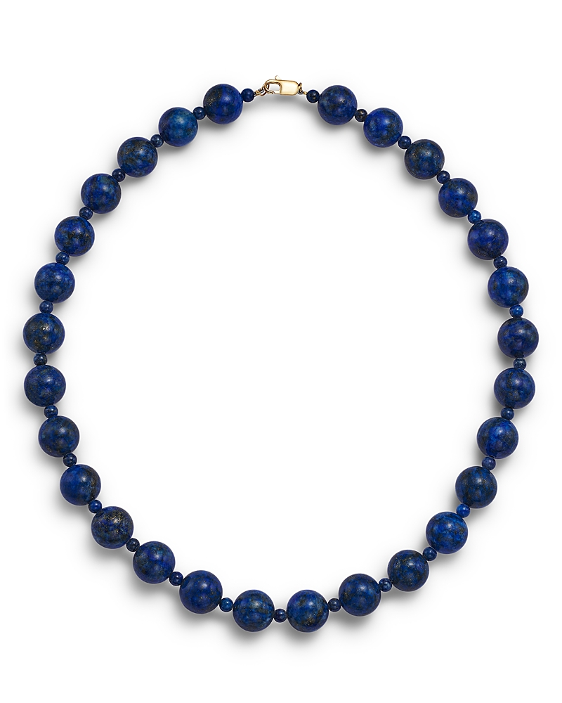 Bloomingdale's Fine Collection Lapis Lazuli Beaded Necklace in 14K Yellow Gold, 18